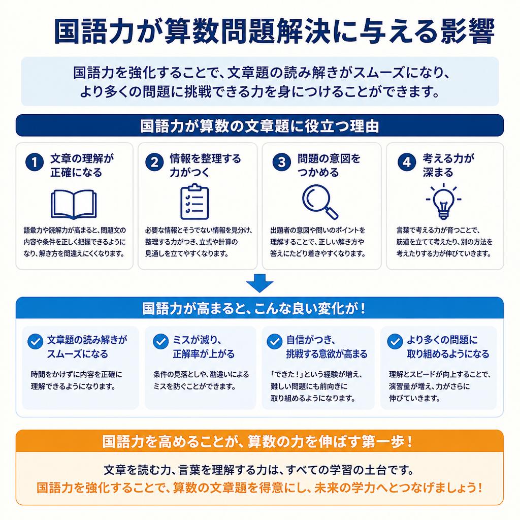 国語力アップが算数力を支える